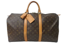 画像をギャラリービューアに読み込む, LOUIS VUITTON ルイヴィトン キーポル50 ボストンバッグ M41426 モノグラム 良品 中古 63956