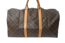 画像をギャラリービューアに読み込む, LOUIS VUITTON ルイヴィトン キーポル50 ボストンバッグ M41426 モノグラム 良品 中古 63956