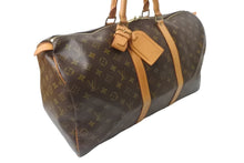 画像をギャラリービューアに読み込む, LOUIS VUITTON ルイヴィトン キーポル50 ボストンバッグ M41426 モノグラム 良品 中古 63956