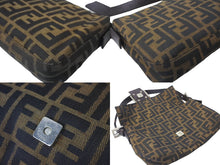 画像をギャラリービューアに読み込む, FENDI フェンディ マンマバケット ハンドバッグ ズッカ柄 ズッカ ブラウン シルバー金具 美品 中古 63965