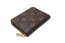 画像をギャラリービューアに読み込む, 極美品 LouisVuitton ルイヴィトン ジッピー コインパース 小銭入れ モノグラム M60067 ブラウン ゴールド金具 中古 63968