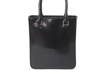 Load image into Gallery viewer, PRADA プラダ ロゴスモールトートバッグ トライアングルロゴ ブラッシュドレザー 1BA331 ZO6 F0002 V ブラック 美品 中古 63970