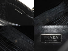 Load image into Gallery viewer, PRADA プラダ ロゴスモールトートバッグ トライアングルロゴ ブラッシュドレザー 1BA331 ZO6 F0002 V ブラック 美品 中古 63970