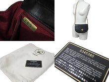 Load image into Gallery viewer, CHANEL シャネル ハーフムーン チェーンミニショルダーバッグ 0番台 ココマーク ラムスキン ブラック ゴールド金具 美品 中古 63979