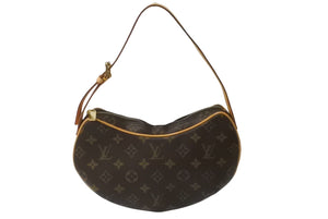 極美品 LOUIS VUITTON ルイ ヴィトン ハンドバッグ クロワッサンPM M51510 モノグラムキャンバス ブラウン 中古 63989