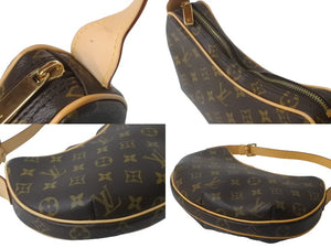 極美品 LOUIS VUITTON ルイ ヴィトン ハンドバッグ クロワッサンPM M51510 モノグラムキャンバス ブラウン 中古 63989