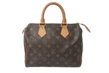 画像をギャラリービューアに読み込む, LOUIS VUITTON ルイヴィトン スピーディ25 ハンドバッグ モノグラム M41528 PVC レザー ゴールド金具 美品 中古 63991