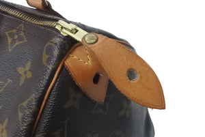 LOUIS VUITTON ルイヴィトン スピーディ25 ハンドバッグ モノグラム M41528 PVC レザー ゴールド金具 美品 中古 63991  – Casanova Vintage