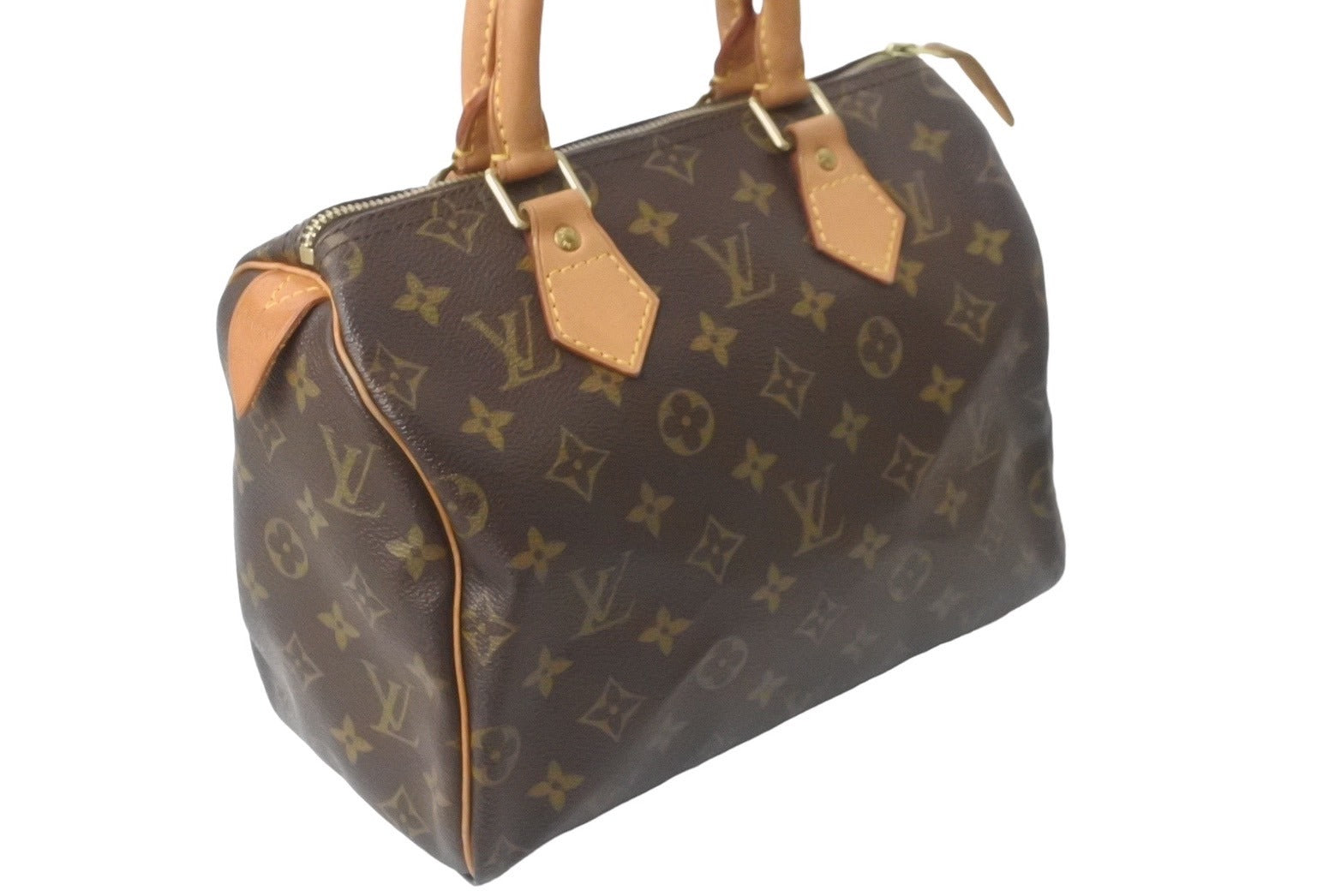 LOUIS VUITTON ルイヴィトン スピーディ25 ハンドバッグ モノグラム M41528 PVC レザー ゴールド金具 美品 中古 63991  – Casanova Vintage