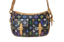 画像をギャラリービューアに読み込む, LOUIS VUITTON ルイ ヴィトン ロッジPM ショルダーバッグ M40054 モノグラムキャンバス ブラック Y.Nイニシャル入 美品 中古 63993