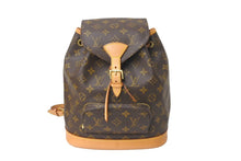 画像をギャラリービューアに読み込む, LOUIS VUITTON ルイ ヴィトン モンスリMM バックパック M51136 モノグラム コーティングキャンバス ブラウン 美品 中古 63994