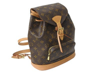 画像をギャラリービューアに読み込む, LOUIS VUITTON ルイ ヴィトン モンスリMM バックパック M51136 モノグラム コーティングキャンバス ブラウン 美品 中古 63994