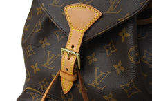 画像をギャラリービューアに読み込む, LOUIS VUITTON ルイ ヴィトン モンスリMM バックパック M51136 モノグラム コーティングキャンバス ブラウン 美品 中古 63994