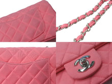 画像をギャラリービューアに読み込む, CHANEL シャネル ミニマトラッセ19 チェーンショルダーバッグ 19番台 ウール レザー ピンク シルバー金具 美品 中古 63997