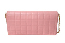 Load image into Gallery viewer, CHANEL シャネル チョコバー チェーンショルダーバッグ ラムスキン 7番台 ピンク ココマーク ゴールド金具 美品 中古 63999
