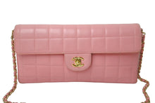 Load image into Gallery viewer, CHANEL シャネル チョコバー チェーンショルダーバッグ ラムスキン 7番台 ピンク ココマーク ゴールド金具 美品 中古 63999