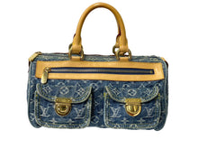 画像をギャラリービューアに読み込む, LOUIS VUITTON ルイヴィトン ハンドバッグ ネオスピーディ M95019 モノグラムデニム ゴールド金具 美品 中古 64001