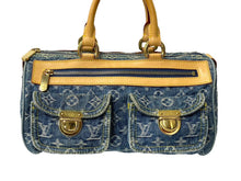 画像をギャラリービューアに読み込む, LOUIS VUITTON ルイヴィトン ハンドバッグ ネオスピーディ M95019 モノグラムデニム ゴールド金具 美品 中古 64001