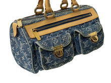 画像をギャラリービューアに読み込む, LOUIS VUITTON ルイヴィトン ハンドバッグ ネオスピーディ M95019 モノグラムデニム ゴールド金具 美品 中古 64001