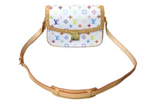 Load image into Gallery viewer, 新品同様 LOUIS VUITTON ルイヴィトン ソローニュ ショルダーバッグ 村上隆 モノグラムマルチカラー M92661 ホワイト ゴールド中古 64003