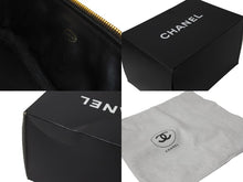 画像をギャラリービューアに読み込む, CHANEL シャネル バニティバッグ ココマーク 3番台 キャビアスキン ブラック ゴールド金具 横長 イタリア製 美品 中古 64008