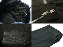 画像をギャラリービューアに読み込む, 新品未使用 CHROME HEARTS クロムハーツ セメタリークロスデニムトートバッグ 501リメイク ブルー ブラック シルバー金具 64018