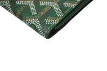 画像をギャラリービューアに読み込む, 極美品 GOYARD ゴヤール カードケース パスポートケース 名刺入れ ヘリンボーン グリーン イエロー PVC 中古 64029