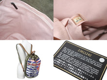 画像をギャラリービューアに読み込む, 極美品 CHANEL シャネル クルーズライン バックパック 23番台 キューバ カーキ レッド ブルー スパンコール コットン 中古 64031