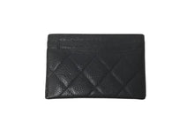 Load image into Gallery viewer, CHANEL シャネル キャビアスキン カードケース ココマーク 14番台 ブラック シルバー金具 美品 中古 64033