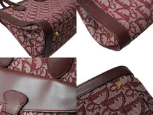 Load image into Gallery viewer, Christian Dior クリスチャンディオール ハンドバッグ トロッター柄 B0B 0022 キャンバス レザー レッド 美品 中古 64041