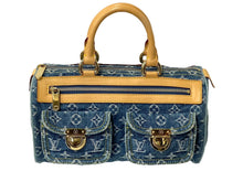画像をギャラリービューアに読み込む, 極美品 LOUIS VUITTON ルイヴィトン ハンドバッグ ネオスピーディ M95019 モノグラムデニム ゴールド金具 中古 64042