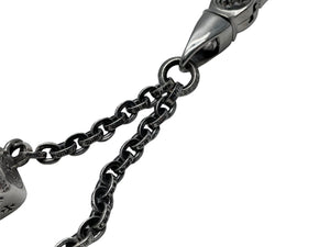 CHROME HEARTS クロムハーツ DICE DBL ダブルダイスシルバーキーチェーン キーホルダー シルバー925 美品 中古 64045