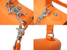 画像をギャラリービューアに読み込む, 極美品 CHROME HEARTS クロムハーツ GROW UP 2WAY BAG スモール ハンドバッグ CHクロスクロージャ― オレンジ シルバー925 中古 64047