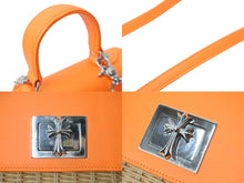 画像をギャラリービューアに読み込む, 極美品 CHROME HEARTS クロムハーツ GROW UP 2WAY BAG スモール ハンドバッグ CHクロスクロージャ― オレンジ シルバー925 中古 64047