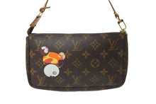 画像をギャラリービューアに読み込む, LOUIS VUITTON ルイヴィトン ハンドバッグ ポシェット アクセソワール 村上隆 M51981 パンダ モノグラム ゴールド金具 美品 中古 64054