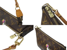 画像をギャラリービューアに読み込む, LOUIS VUITTON ルイヴィトン ハンドバッグ ポシェット アクセソワール 村上隆 M51981 パンダ モノグラム ゴールド金具 美品 中古 64054