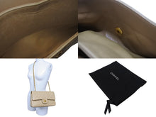 画像をギャラリービューアに読み込む, CHANEL シャネル マトラッセ 25cm Wフラップ チェーンショルダーバッグ 4番台 ラムスキン ベージュ ゴールド金具 美品 中古 4c063447