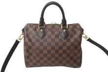 画像をギャラリービューアに読み込む, 新品同様品 LOUIS VUITTON ルイヴィトン スピーディ バンドリエール 25 ダミエ 現行モデル N40575 ブラウン 中古 64068
