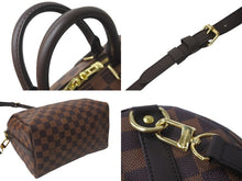 画像をギャラリービューアに読み込む, 新品同様品 LOUIS VUITTON ルイヴィトン スピーディ バンドリエール 25 ダミエ 現行モデル N40575 ブラウン 中古 64068