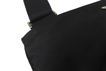 Load image into Gallery viewer, PRADA プラダ ナイロン ショルダーバッグ ブラック トライアングルロゴ レザー 黒 鞄 斜め掛け シルバー金具 美品 中古 64081