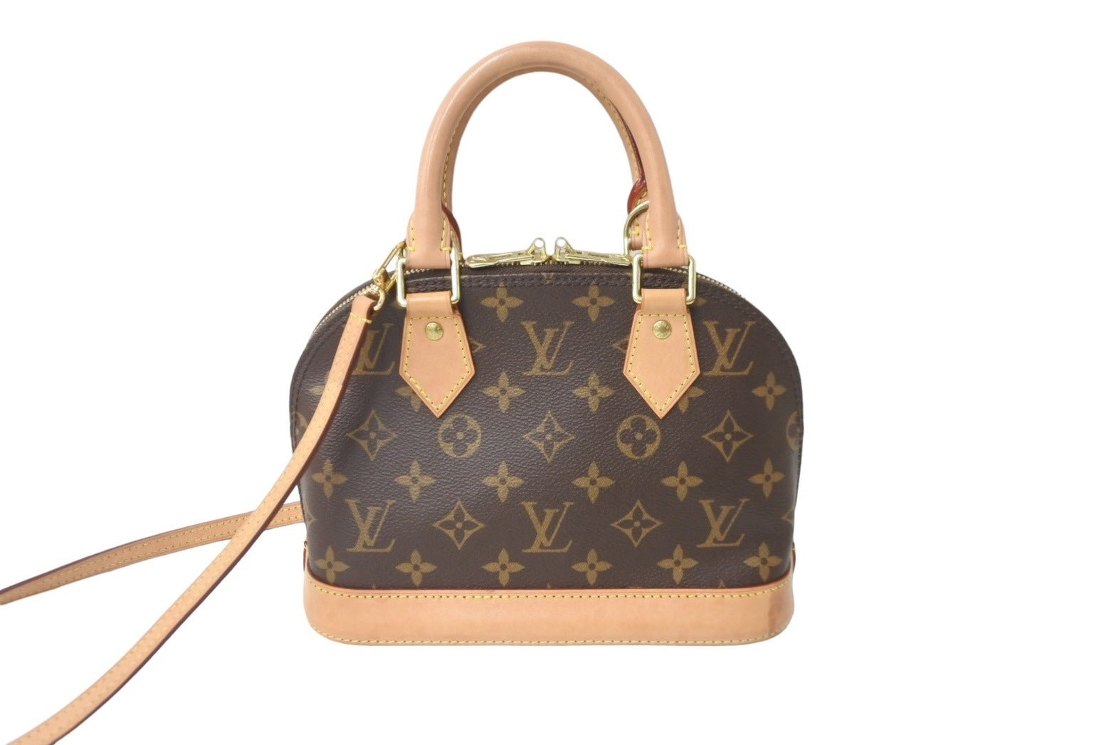 LOUIS VUITTON ルイヴィトン アルマBB 2WAYハンドバッグ 現行モデル M46990 モノグラム ゴールド金具 美品 中古 64085  – Casanova Vintage