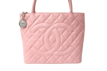 Load image into Gallery viewer, 極美品 CHANEL シャネル 復刻トート 8番台 ハンドバッグ ココマーク キャビアスキン ピンク ゴールド金具 中古 64090