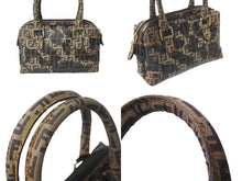 画像をギャラリービューアに読み込む, 極美品 FENDI フェンディ ズッキーノ ミニ ハンドバッグ ブラウン PVC ロゴ 手持ち 鞄 ゴールド金具 中古 64098