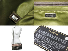 Load image into Gallery viewer, 極美品 CHANEL シャネル ココキューバ スパンコール チェーン ショルダーバッグ 23番台 2016年 ラムスキン カーキ 中古 64103