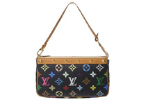 画像をギャラリービューアに読み込む, 極美品 LOUIS VUITTON ルイヴィトン モノグラムマルチ ポシェット アクセソワ―ル M92648 村上隆 ブラック 中古 64111