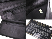 画像をギャラリービューアに読み込む, CHANEL シャネル 二つ折り財布 6番台 ココマーク レザー ブラック ゴールド カードポケット コインケース 良品 中古 64114