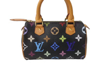 画像をギャラリービューアに読み込む, 極美品 LOUIS VUITTON ルイヴィトン ハンドバッグ M92644 ミニスピーディ モノグラムマルチカラー ブラック ゴールド 中古 64120