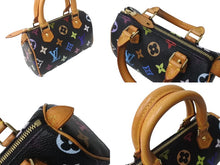 画像をギャラリービューアに読み込む, 極美品 LOUIS VUITTON ルイヴィトン ハンドバッグ M92644 ミニスピーディ モノグラムマルチカラー ブラック ゴールド 中古 64120