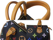 画像をギャラリービューアに読み込む, 極美品 LOUIS VUITTON ルイヴィトン ハンドバッグ M92644 ミニスピーディ モノグラムマルチカラー ブラック ゴールド 中古 64120
