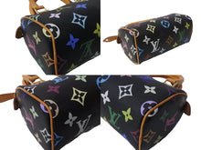 画像をギャラリービューアに読み込む, 極美品 LOUIS VUITTON ルイヴィトン ハンドバッグ M92644 ミニスピーディ モノグラムマルチカラー ブラック ゴールド 中古 64120